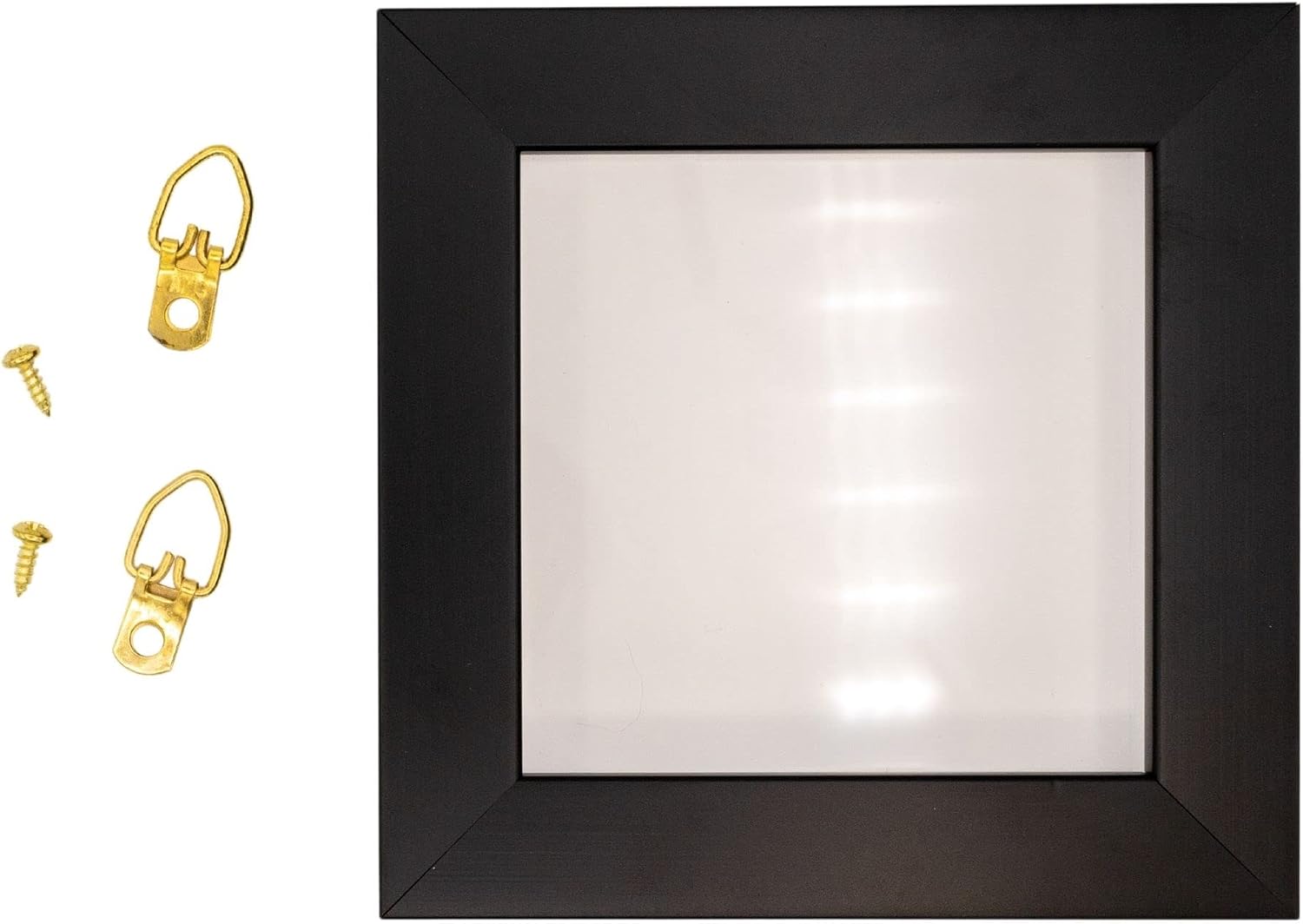 1 Hole Brass-Plated Heavy Duty D Ring Picture Hanger - Pack of 100 with Screws for Picture Frames & Mirrors
