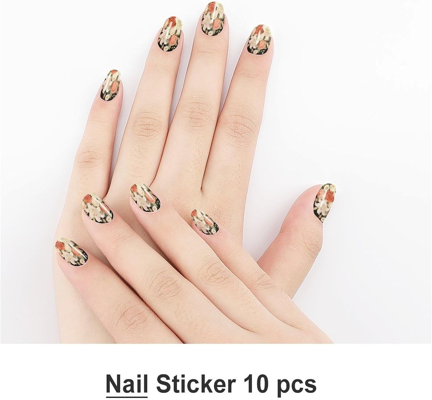 Bouquet CollectionSummer Nail Stickers Nail Strips | Nail Art Stickers of 10 sets with decorate fingernails,toenails,artificial nails Full Cover Easy On-Off Non-Damaging