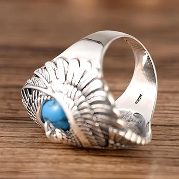 Amazon | レトロ925スターリングシルバーフライングイーグルリング