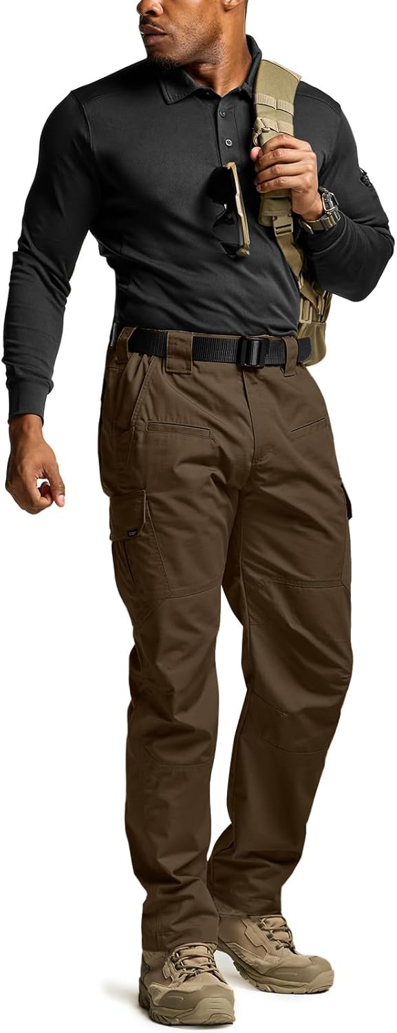 CQR Men's Tactical Pants, Water Resistant Ripstop Cargo Pants, Lightweight EDC Work Hiking Pants, Outdoor Apparel - Image 3