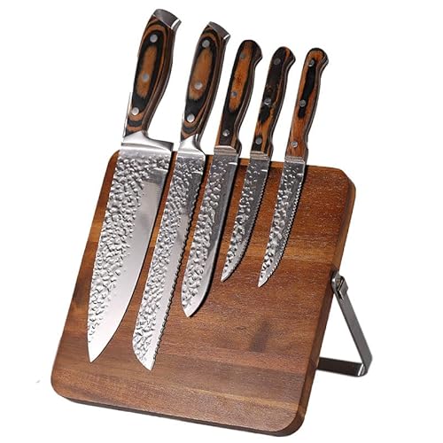 Double-Sided Magnetic Acacia Knife Block