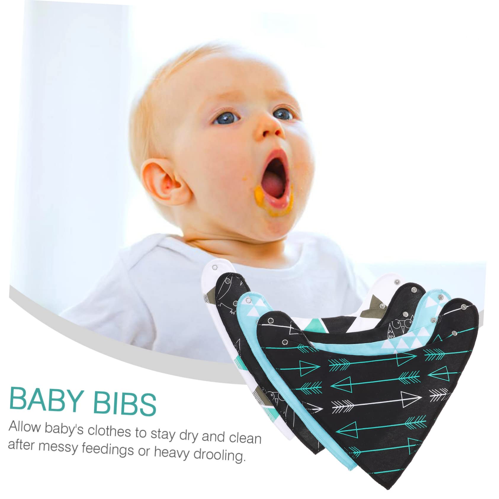 Toyvian 12piezas Baberos De Impermeables De Algodón Bandanas Para Alimentación y Babas Diseño y Suave Para Recién Nacidos Protección Diaria Contra Manchas