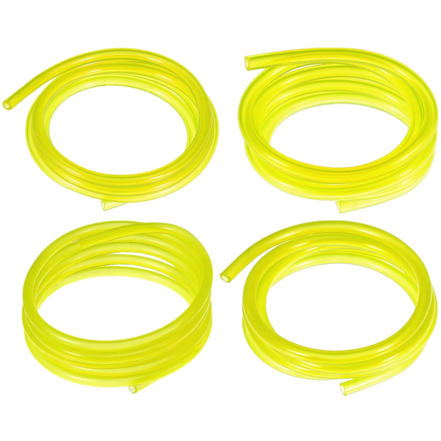4 Sizes Strimmer Fuel Pipe, Yellow Petrol Fuel Gas Line Pipe Hose Tubing, 2 x 3.5mm, 2.5 x 5mm, 3 x 5mm, 3 x 6mm for Lawn Mowers, Snow Blowers, Water Pumps and Small Engines