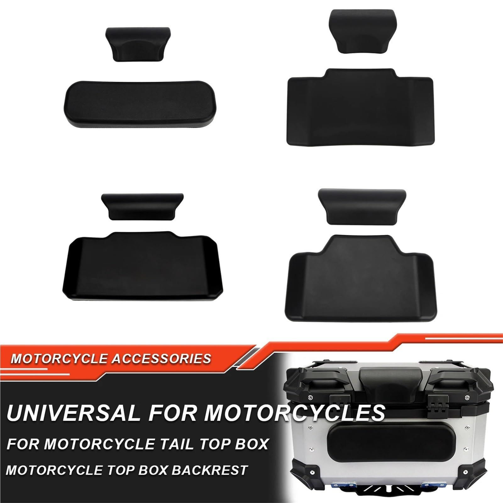 Moto Caja Trasera Almohadilla Trasera para baúl de Motocicleta de 25L, 32L, 45L, 55L, 65L, 80L y 100L, cojín para Equipaje de Maletero Trasero, Respaldo para Pasajero(25L 32L)