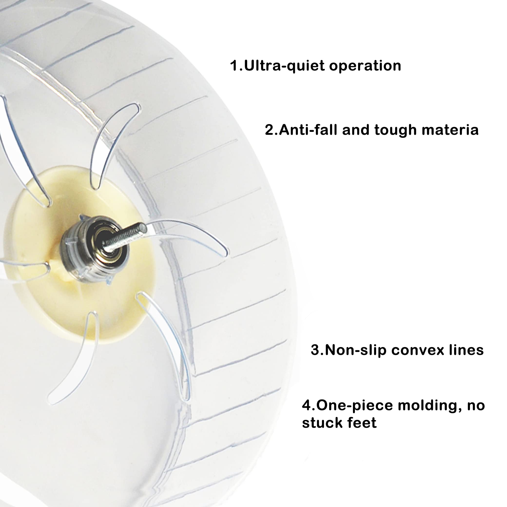Silent Hamster Exercise Wheel - 7.9 Inch Running Spinner Quiet Runner for Small Animal Pet Gerbil Dwarf Syrian Hedgehog Rat Mouse Mice - image 5