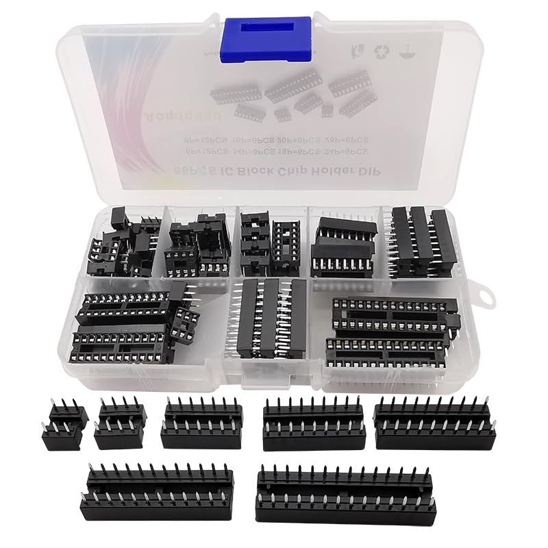 Wiring Connecting Terminals - 66Pcs IC Sockets Connector Adaptor DIP 6/8/14/16/18/20/24/28 Pin Solder Type Socket Chip PCB for DIY Kit