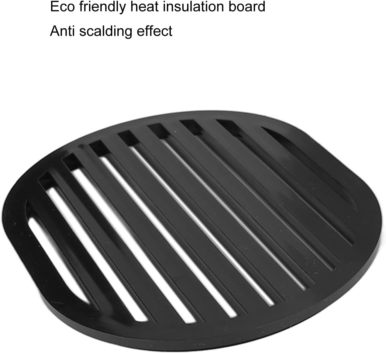 Close-up of the heat insulation board, a black slatted mat.