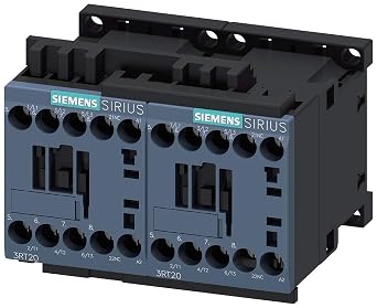 Siemens Sirius 3RA23188XB301AK6 IEC Mangnetic Contactor, Reversing, 120VAC, 3 Pole, Size S00, 16 Full Load Amps-Inductive, Interlock, Screw Terminal