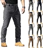 Bakgeerle Tactical Pants for Men Waterproof Construction Cargo Pants with Pockets Relaxed Fit Ripstop Big and Tall Work Pant Water Resistant Military Hiking Outfits with Multi Pockets