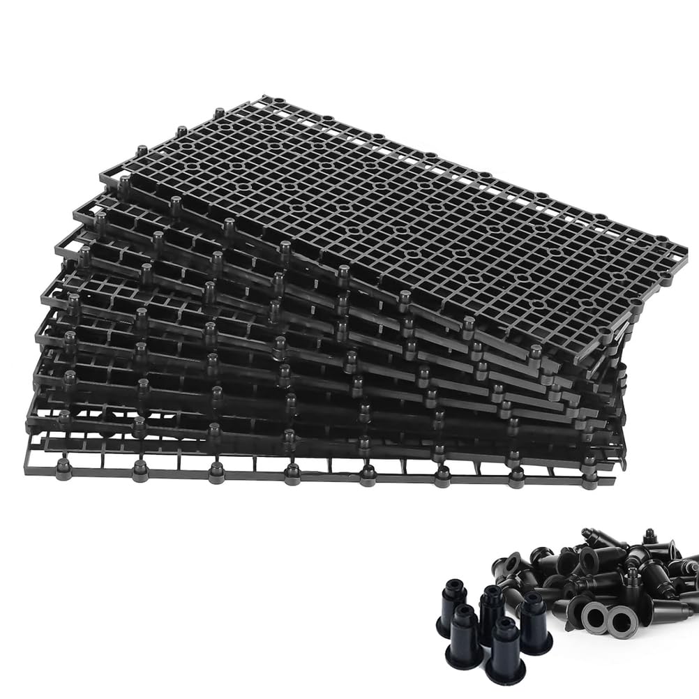 Filtr do akwarium z 50 uchwytami, plastikowa dolna kratka 25 x 18 cm do przegrody akwariowej, filtra dolnego i samodzielnego kształtowania krajobrazu akwarium