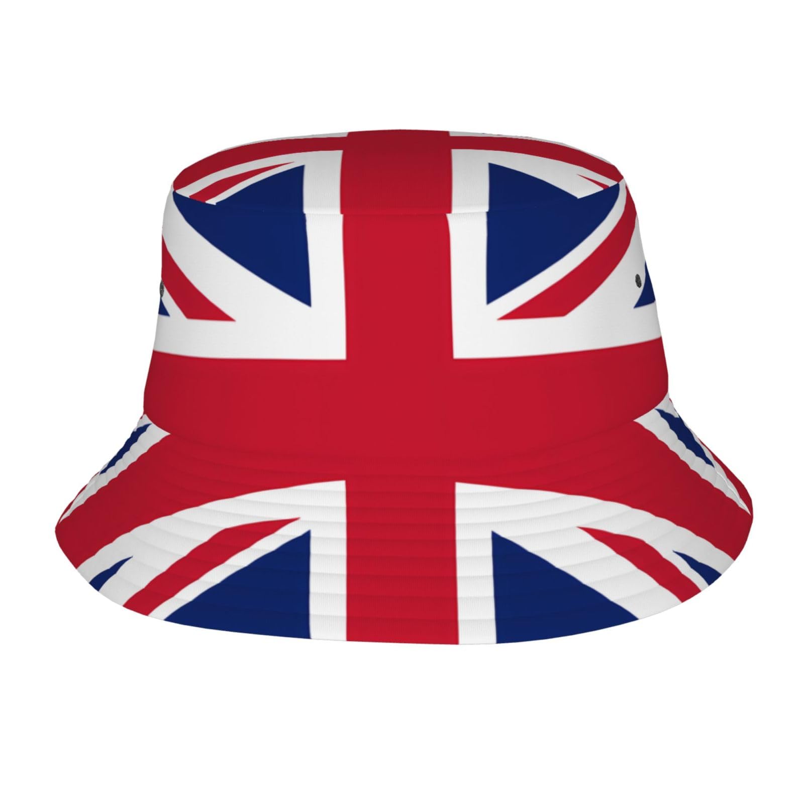 QHZLY Unisex British Flag Bucket Hat for Outdoor Activities, Breathable for Gardening, Beach, Hiking, Fishing Black