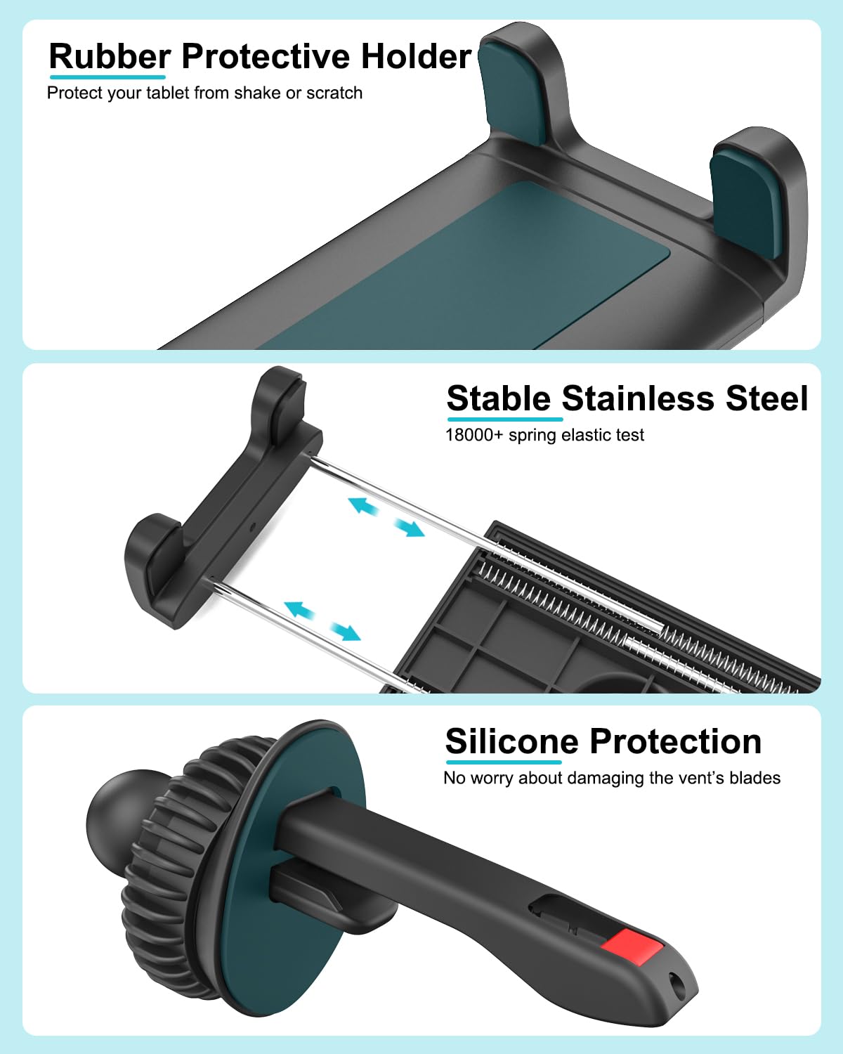 Supporto Tablet Per Auto Da Griglia Aria - Regolabile, Per IPad, Samsung, IPhone E Altri Dispositivi - Foto 11