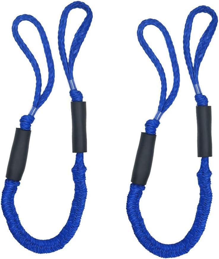Enjoyfeel 2Pcs Bungee Dock Line, Stretchable Durable Boat Dock Line, Boat Pontoon Accessories, Perfect for Jet Ski, SeaDoo, WaveRunner, Kayak, Pontoon