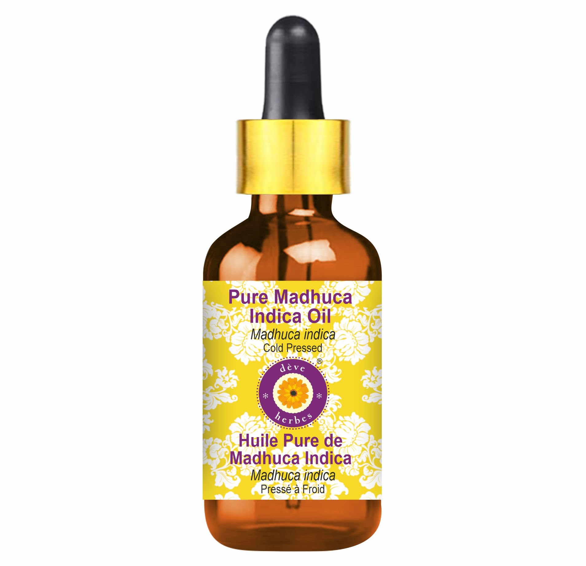 Deve Herbes Pure Madhuca Indica Oil (Madhuca indica) with Glass Dropper | Cold Pressed | Natural | Undiluted | For Diluting Essential Oils | For Skin & Massage | Men & Women | 50ml-image-30