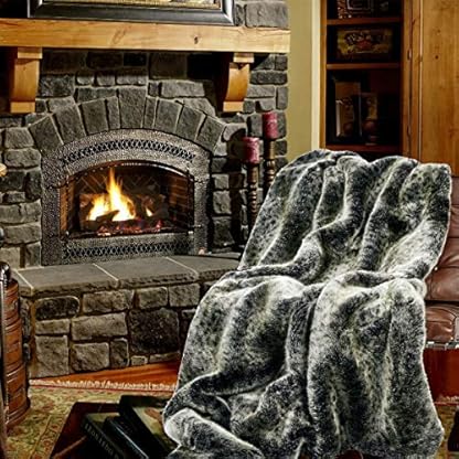 G BETTWARENSHOP Webpelz Kuscheldecke Luchs grau 140x190 cm
