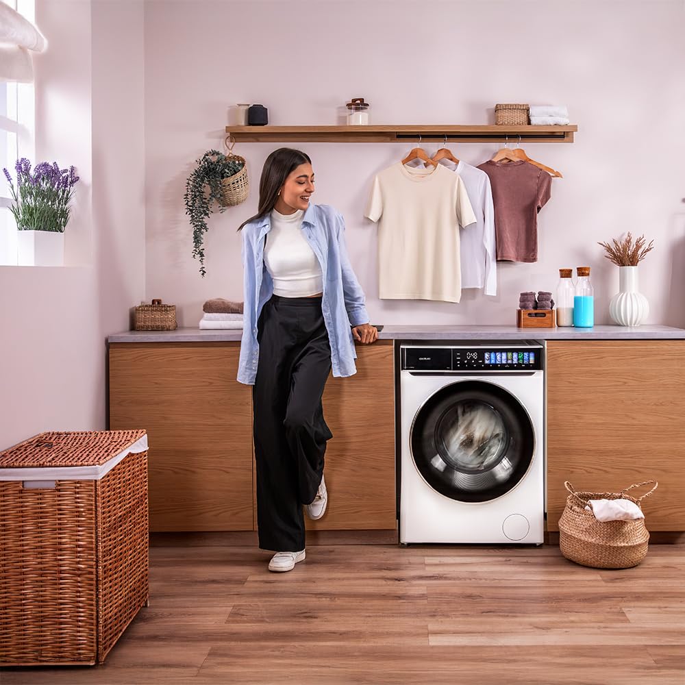 Cecotec Waschmaschine 10 kg Bolero DressCode 10970 Direct Drive | Energieklasse A, Direct Drive Motor, 1400 rpm, 11 Programme, FullColor-Display, SteamMax, Spa Care und XXL-Tür