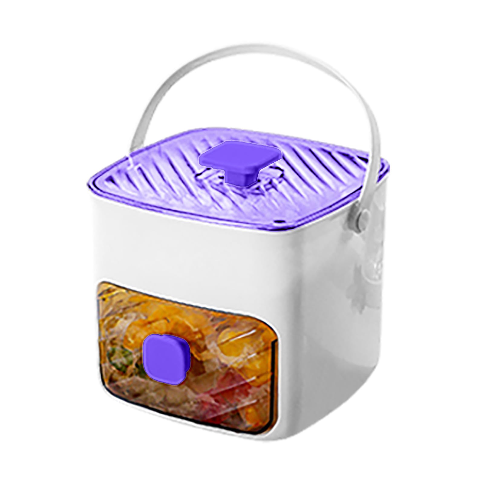 Ice Maker Machine Easy Press Ice Cube Maker Counter Top Quick Release Grid Portable Reusable Tray 48 Ice Cube Tray Storage Box with Handle for Coffee, Cocktails and Juice Ideal for Home