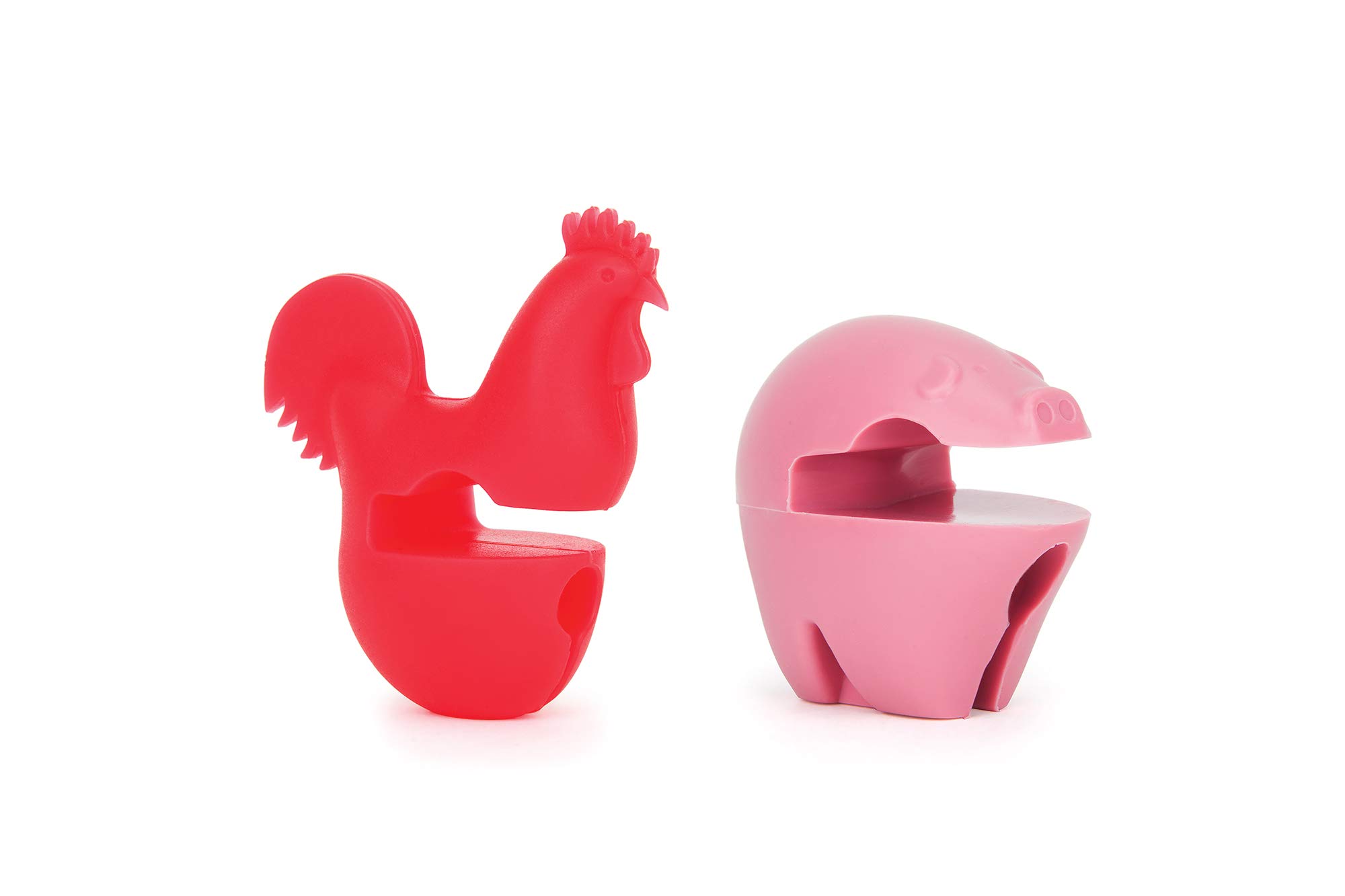Fox Run Silikon Tencere Klips Kaşıklık, 5 cm, Kırmızı/Pembe
