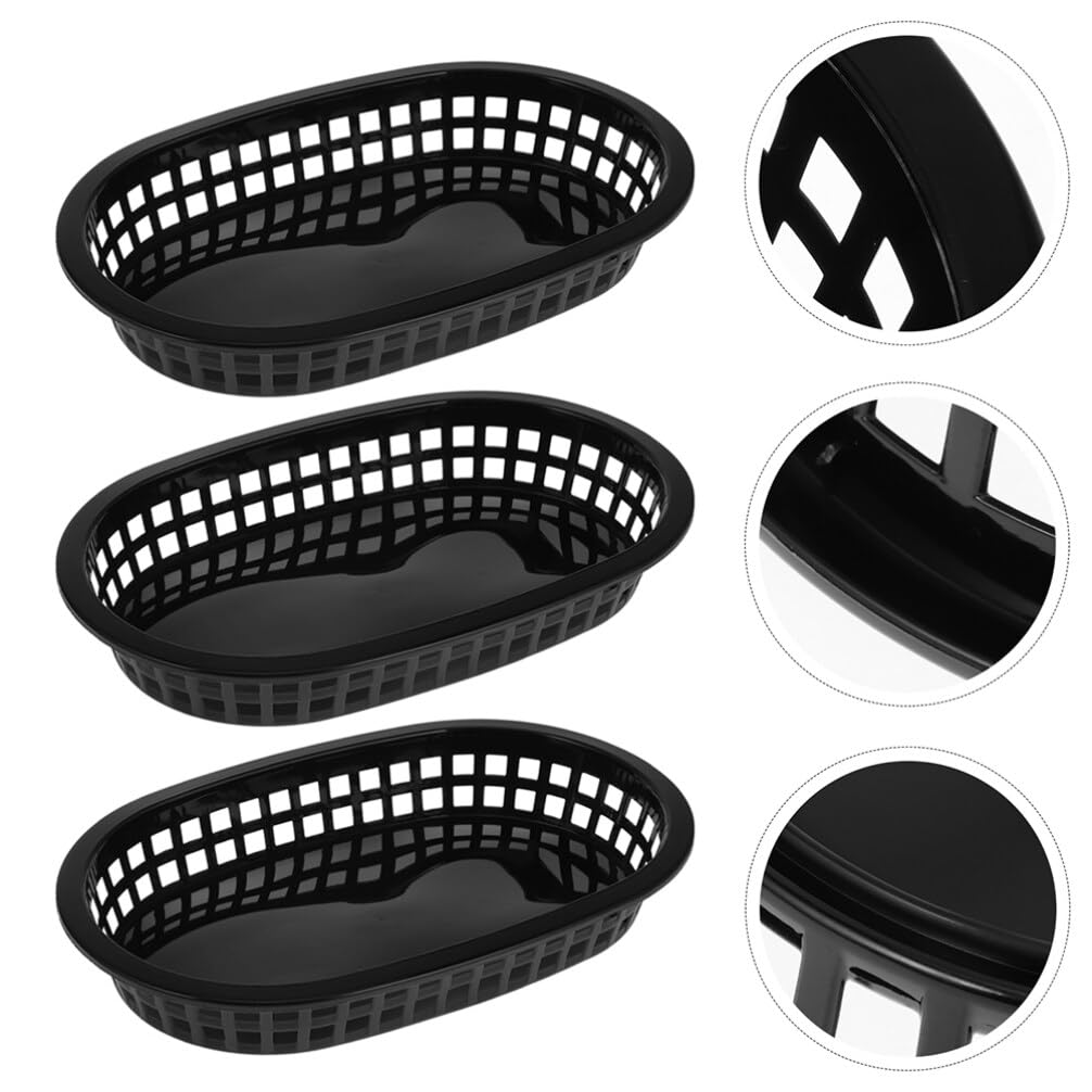 24 Cestini Fast Food Riutilizzabili in Plastica 9.25X5.91X1.38 Pollici Vassoio Barchetta Per Snack Hamburger Patatine Fritte E Pane Ristorante Buffet Catering Casa