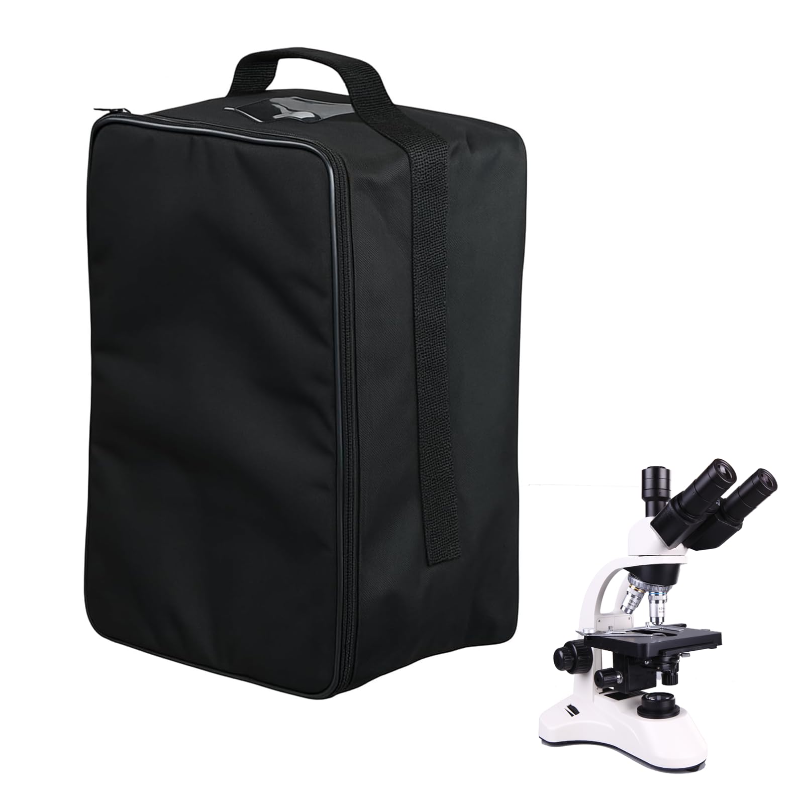 Mikroskop-Tragetasche mit Vordertaschen, 7.8" L x 6.6" W x 14" H, universell, faltbar, wasserdicht und leicht