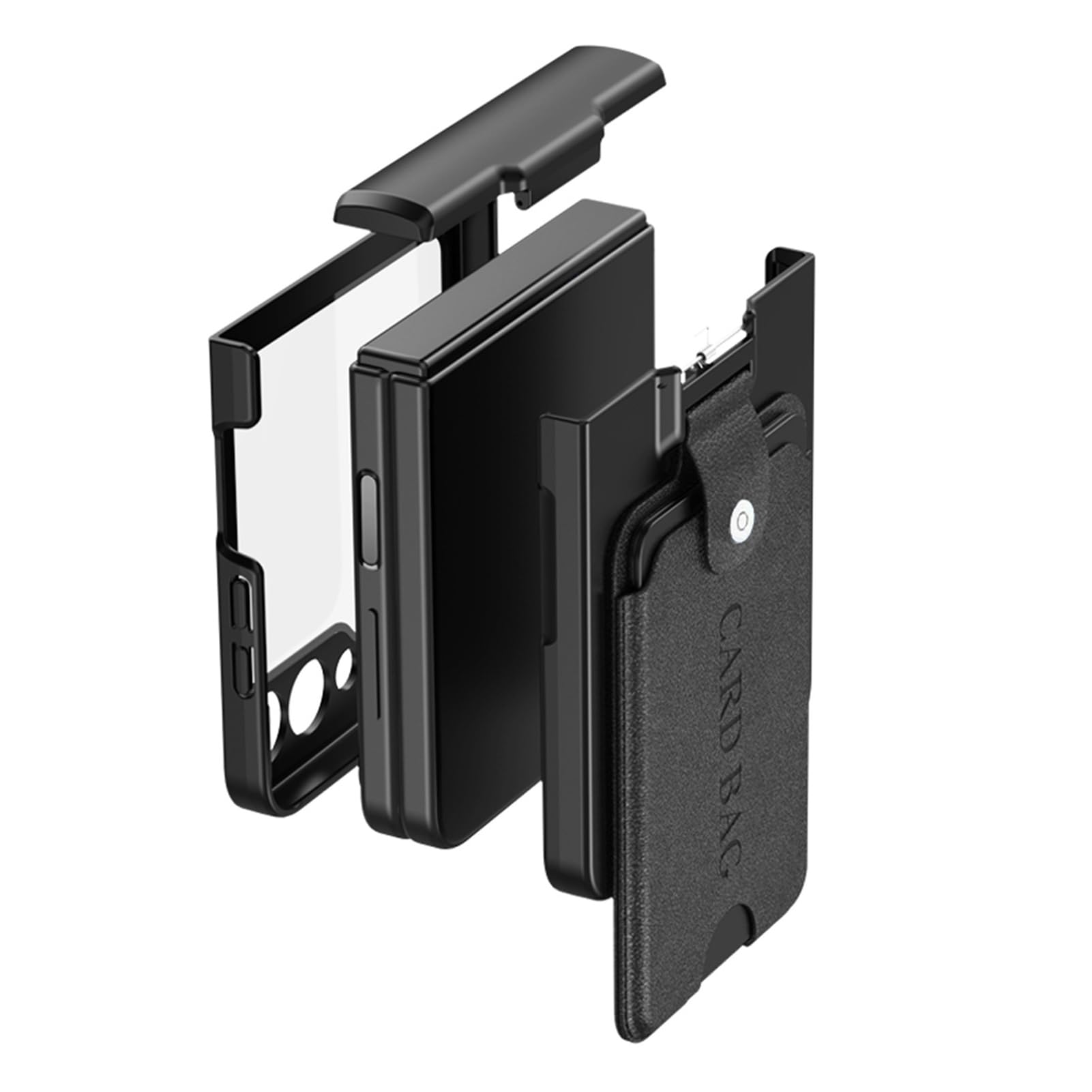 CIRONI Custodia per Schede per Samsung Galaxy Z Flip 5, Custodia con Cerniera Cover in Pellicola Temperata AntiGraffio per Piccolo Schermo,Verde