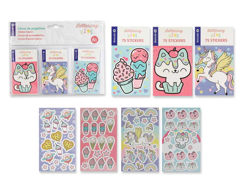LIBROS DE PEGATINAS INFANTIL PARA LETTERING PASTEL