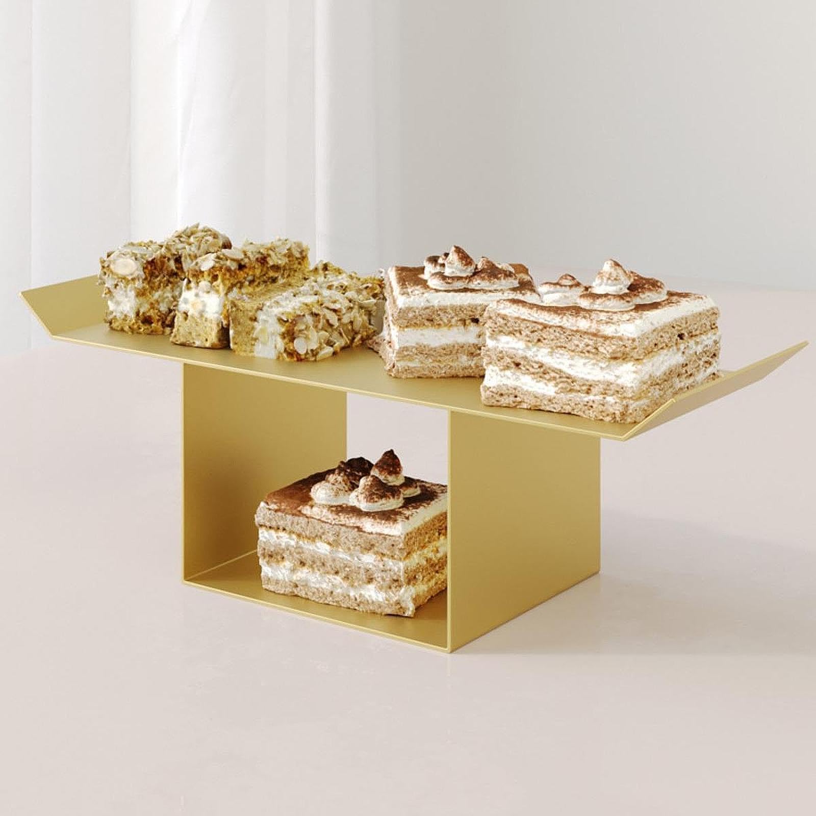 Generic 2 Tier Cupcake Stand Cupcakes Holder Easy to Clean Multifunctional Dessert Stand Cake Display Riser for Wedding Celebrations