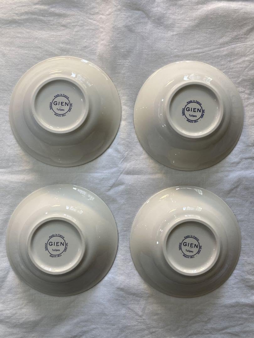 新品未使用 ジアン／GIEN チューリップ／ブラック シリアルボール4枚セット