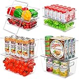 【Seguridad alimentaria】 - Juego de organizador nevera Hecho de plástico duradero y transparente, libre de BPA y sin cloro, a prueba de roturas. Los organizador cocina son aptos para alimentos y se pueden utilizar con confianza organizador frigorifico.