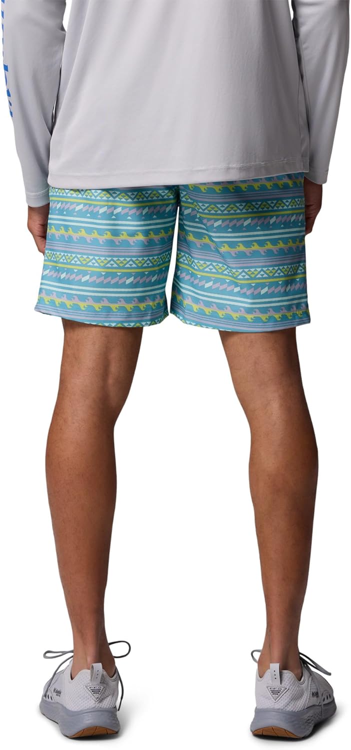 Columbia Mens PFG Rambler Printed Water Short, Vintage Blue Waved, Medium x 6 - Image 2