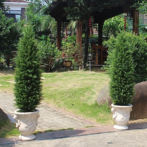 4FT Artificial Cedar Topiary Trees, Set of 2 - image 2