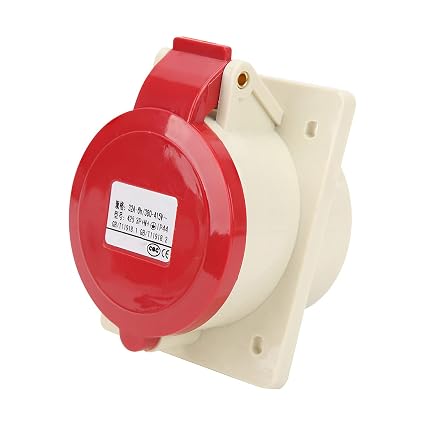 Industrial Socket, Surface Mounted Socket, 5 Pin Industrial Socket Insulating Hard Wearing Dustproof 3P+N+E 380?415V 32A for Agricultural Industry