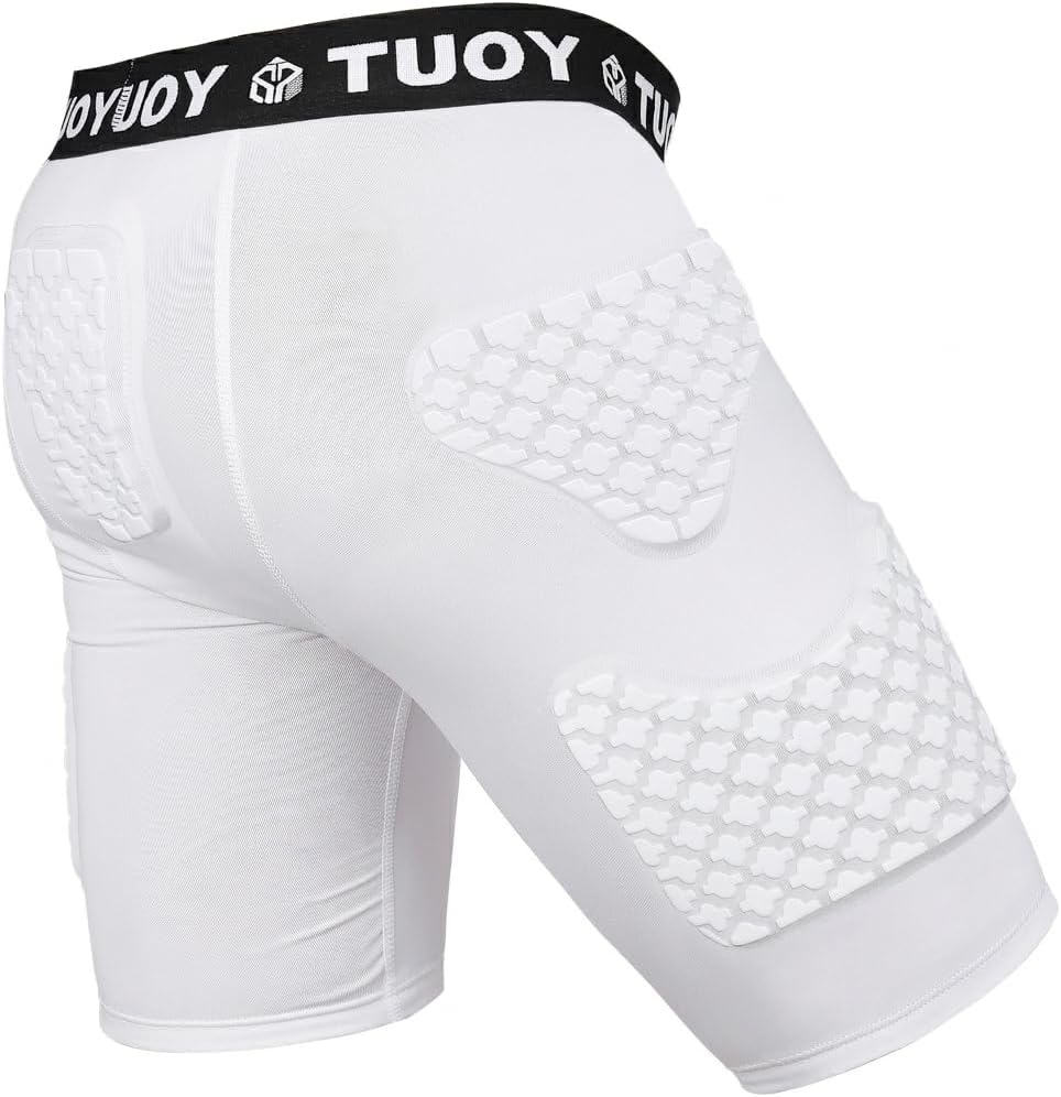 Youth Football Girdle Padded Compression Short with Pads Hip Protector Pants Boys Protective for Snowboard Baseball