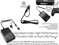 Vista 3 de Avolusion Disco duro externo para juegos USB 3.0 de 2 TB (para PS4, preformateado) (HD250U3-X1-2TB)