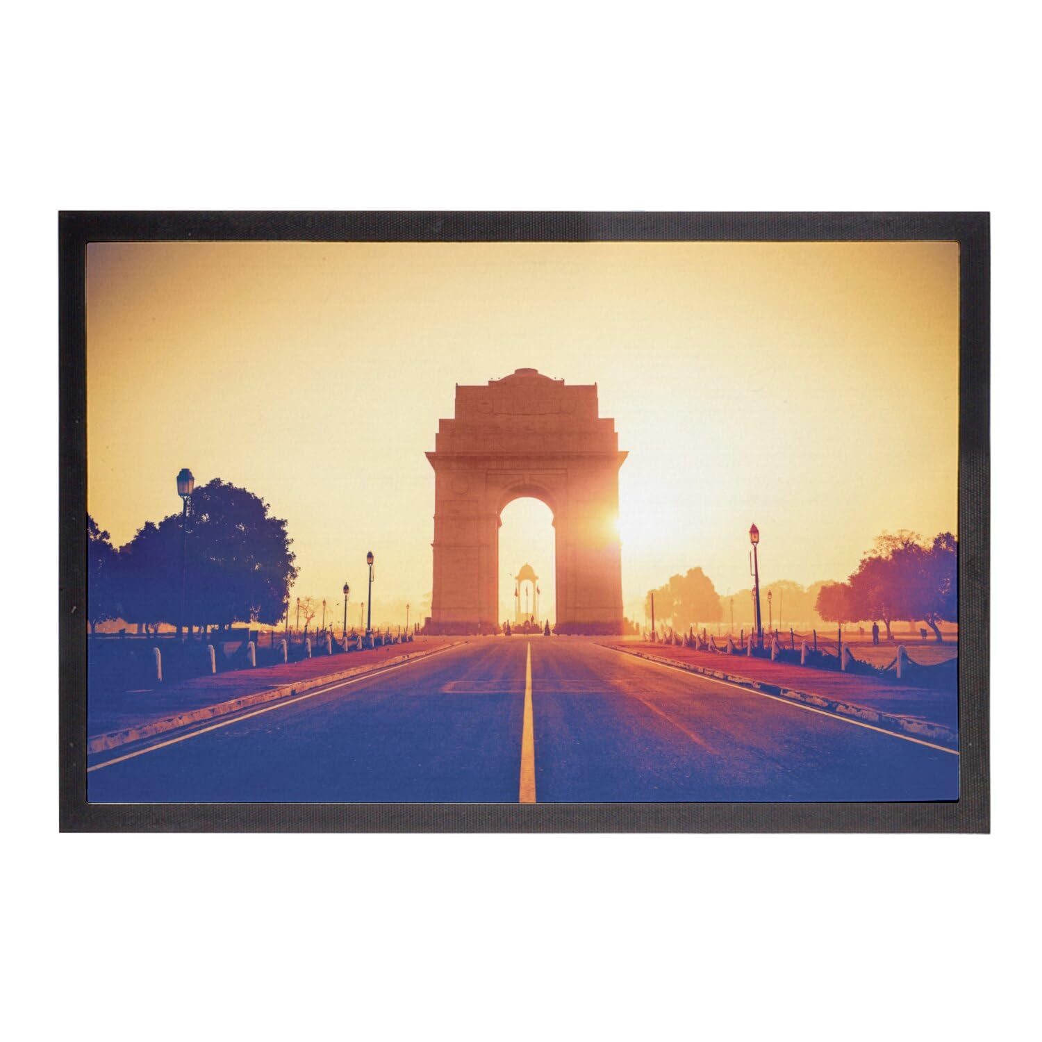 Paillasson Porte de l Inde Delhi monument tapis entrée rectangulaire 75x50