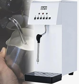 Commercial Steam Milk Frother, Fully Automatic Milk Frother and Boiler, Steam Wand, 6L Commercial Milk Frother, with LED Display