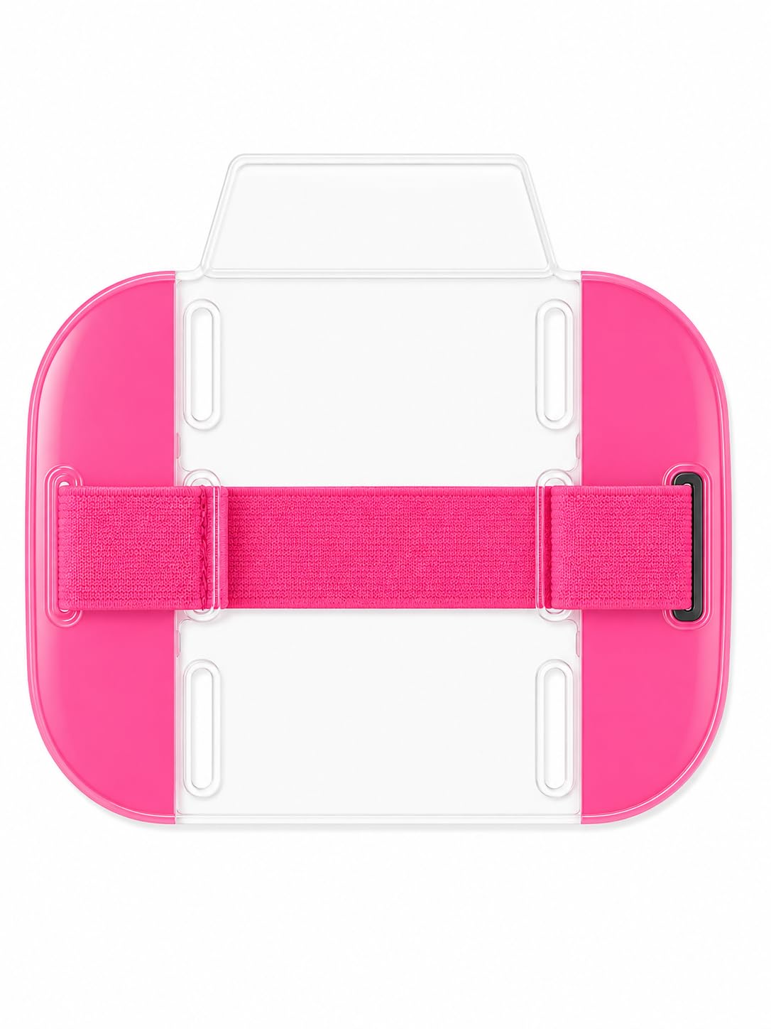 Reflective Security SIA/ID Badge Holder, Adjustable, for ID Cards (5, Pink)