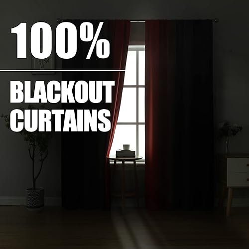 Miniatura 3 de Estelar Textiler Cortinas opacas beige y blanco para dormitorio, cortinas degradadas de dos tonos con bloqueo de luz con patrón de línea ondulada,