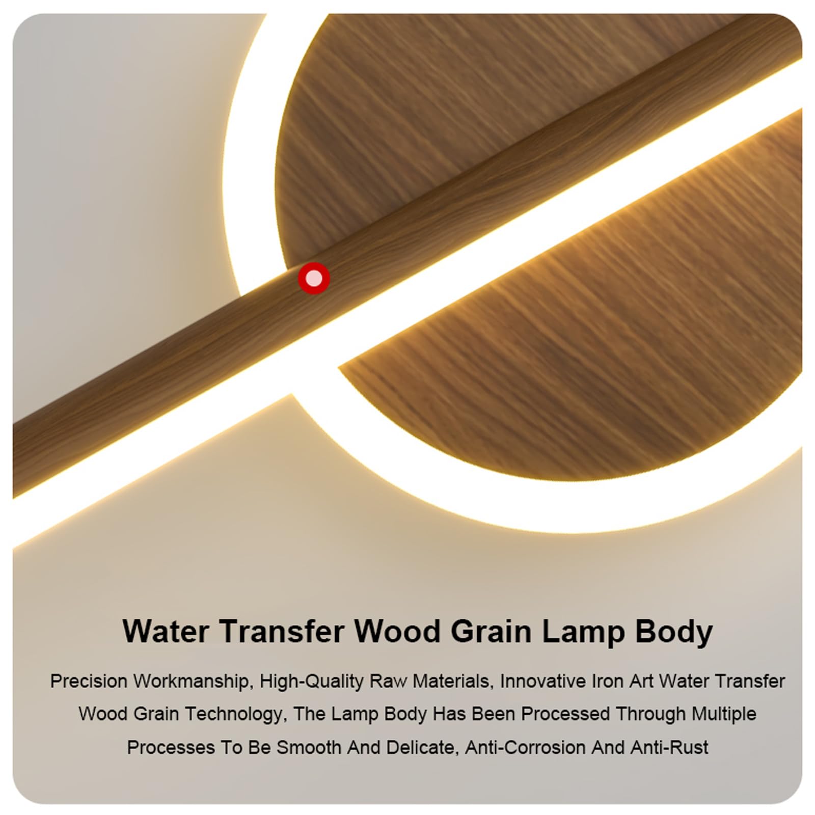 Lámpara de tocador Moderna con Espejo y Vetas de Madera, Aplique de Pared LED, luz de baño, luz de Estilo rústico, lámpara de Pared para mesita de Noche, para gabinete de baño
