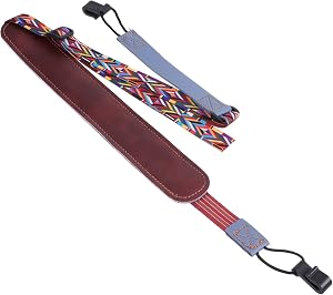 Milisten Adjustable Ukulele Strap No Drill Double J Hook Pu Leather Ukulele Shoulder Strap for Comfortable Practice and Performance