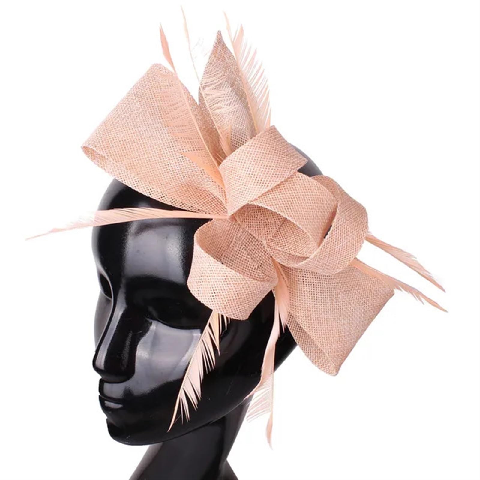 UALXPAO Wedding Hats Imitation Sinamay Wedding Headwear Bride Fascinator Hat Hair Pin With Fancy Feathers Accessories Ladies Headdress for Tea Party,Weddings(Color7)