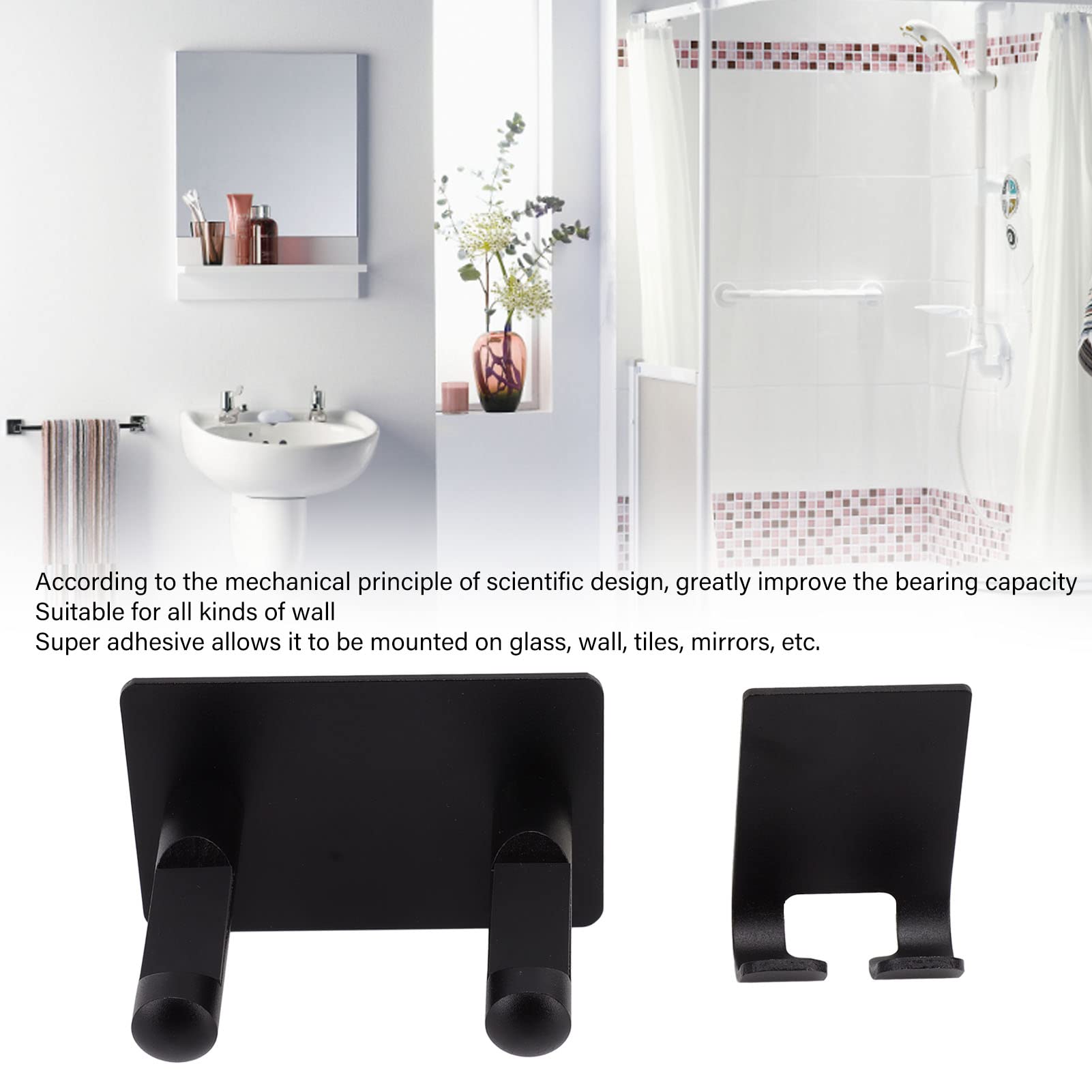 SWAWIS Föhnhouder, föhnhouder, wandmontage, aluminium föhnhouder en