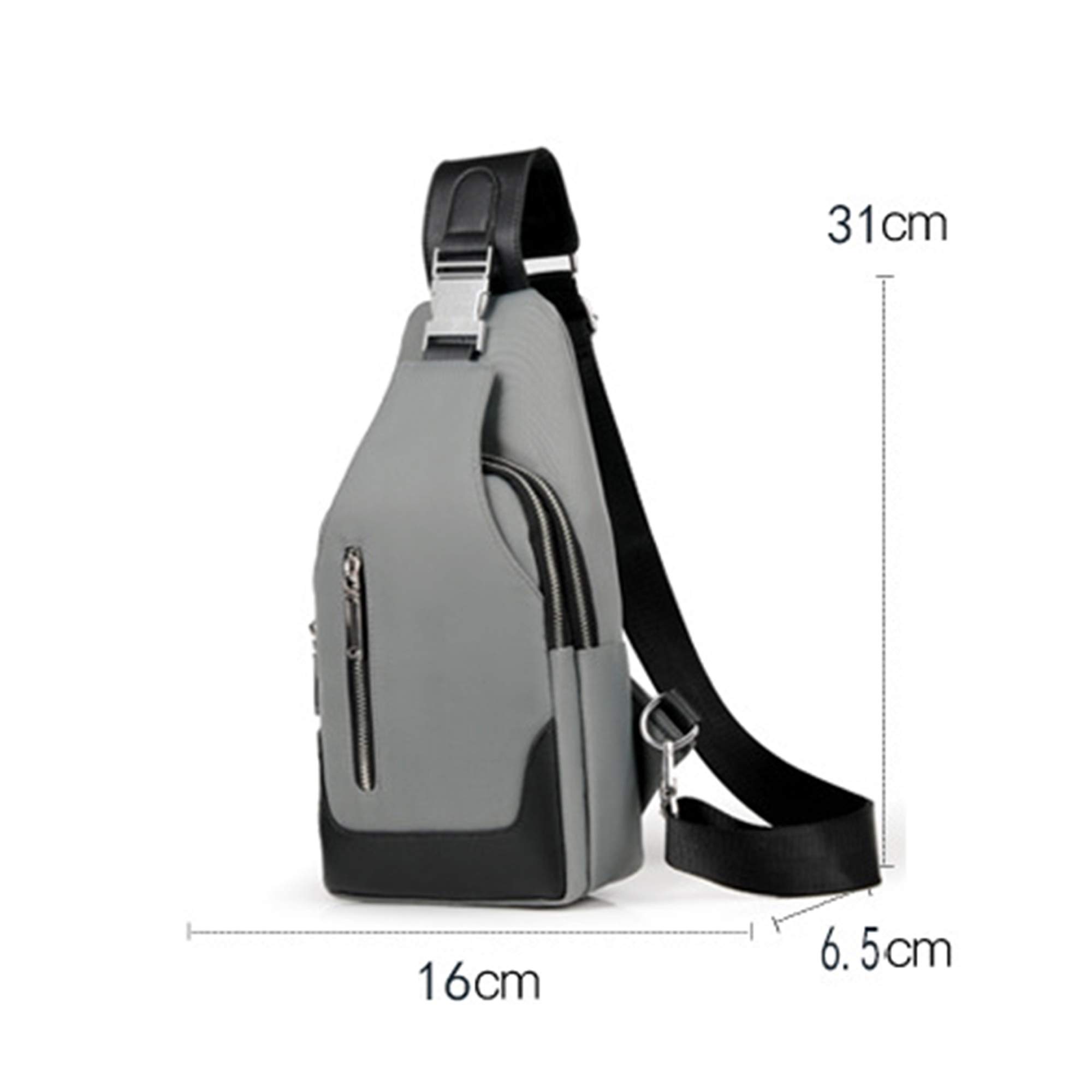 Borsa Tracolla Uomo Impermeabile In Nylon – Leggera Da Viaggio E Trekking – Antifurto - 2