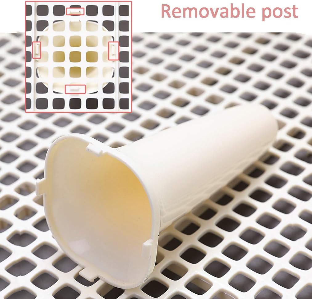 HORV Bathroom Dog Litter Box Training Mesh Pad Holder with Fence 2-Layer System Pet Urinal Potty Easy to Clean : Pet Supplies