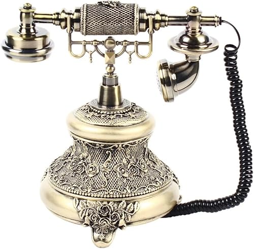 Teléfono vintage para oficina en casa, teléfono fijo, antiguo teléfono antiguo con control de volumen, teléfonos clásicos de la vieja escuela para