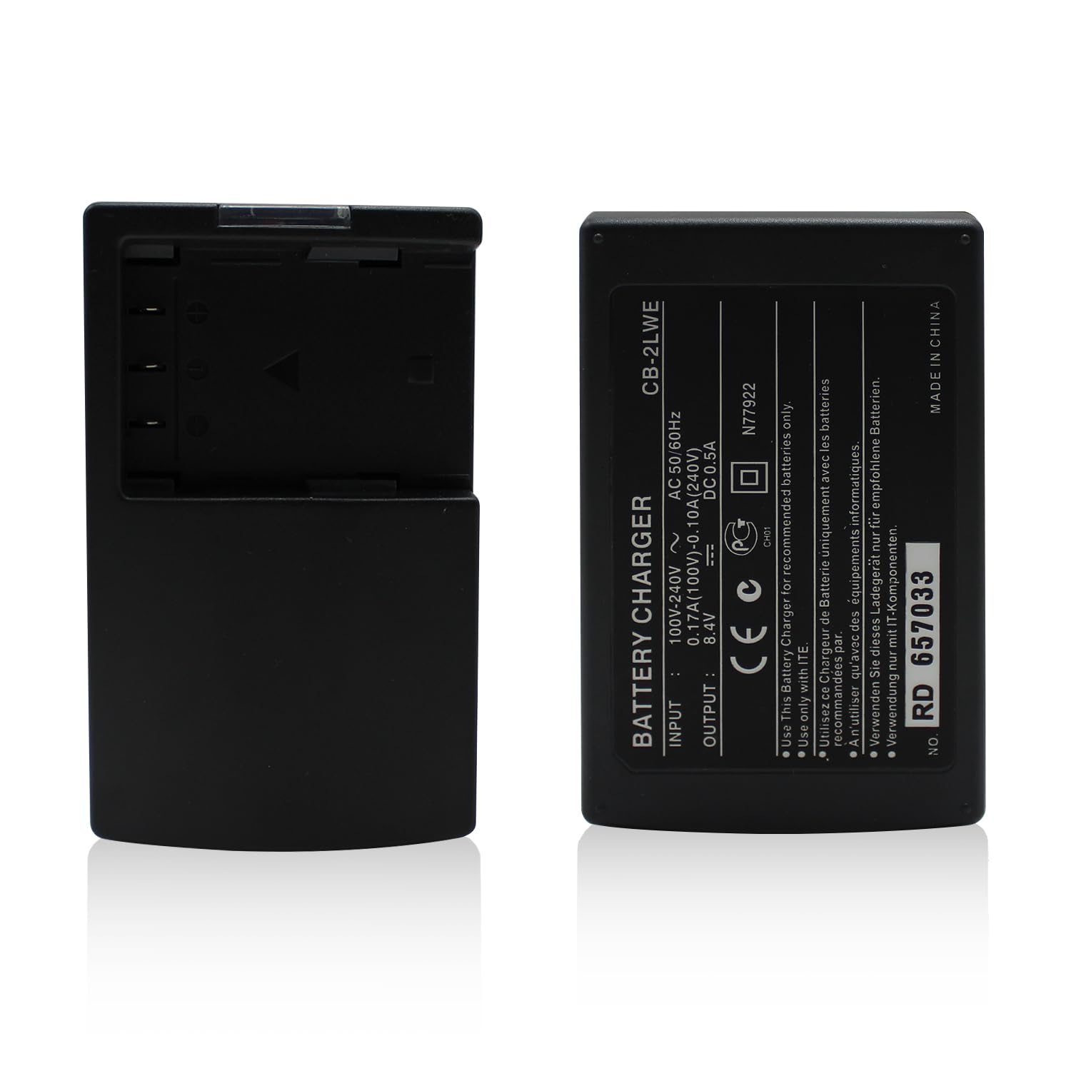 NB-2L - Caricabatterie compatibile con Canon EOS 350D 400D MD265 MV960 PowerShot G7 G9 S70 S80 ZR950 ZR960 HG10 HV40 fotocamera NB-2LH