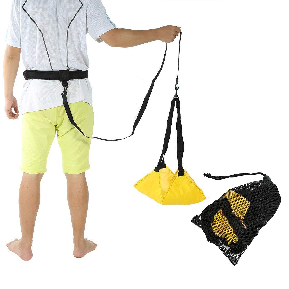 Cintura da Nuoto,Paracadute da Nuoto per Allenamento Stazionario Cinture di Nuoto Unisex