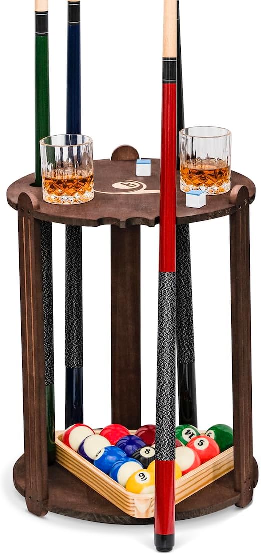 Amazon.com: Pool Cue Holders for Billiard Room, 360 Degree Rotating ...