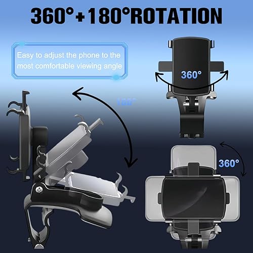 Miniatura 2 de Soporte universal de teléfono para tablero de instrumentos de 360, ofrece un soporte de teléfono seguro para tablero de automóvil para soporte de