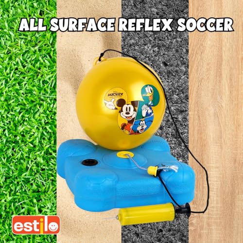 Image of Estilo Reflex Soccer Playset Mickey - 3 Pcs Football Training Set for Kids | Improves Kick, Dribbling, First Touch & Skills | Football Toy Set | Ages 4+